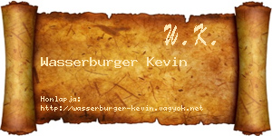 Wasserburger Kevin névjegykártya